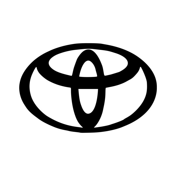 Toyota Logo Vinyl Decal - Custom Size