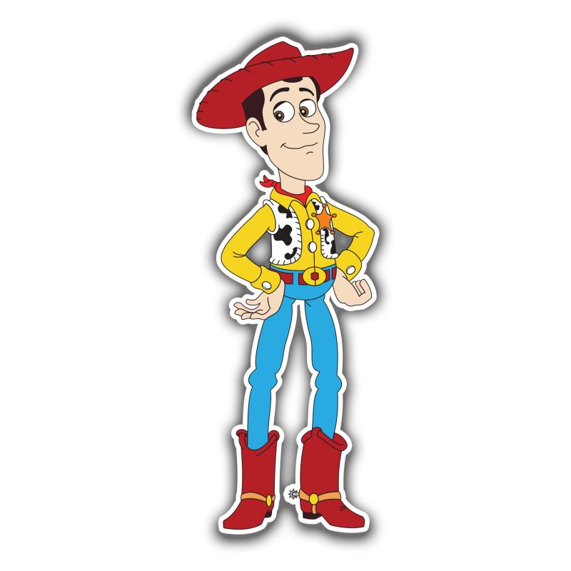 Toy Story Woody Full Color Vinyl Sticker - Custom Size