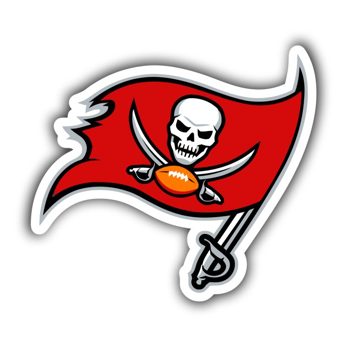 Tampa Bay Buccaneers - Light Flag - Temporary Tattoo