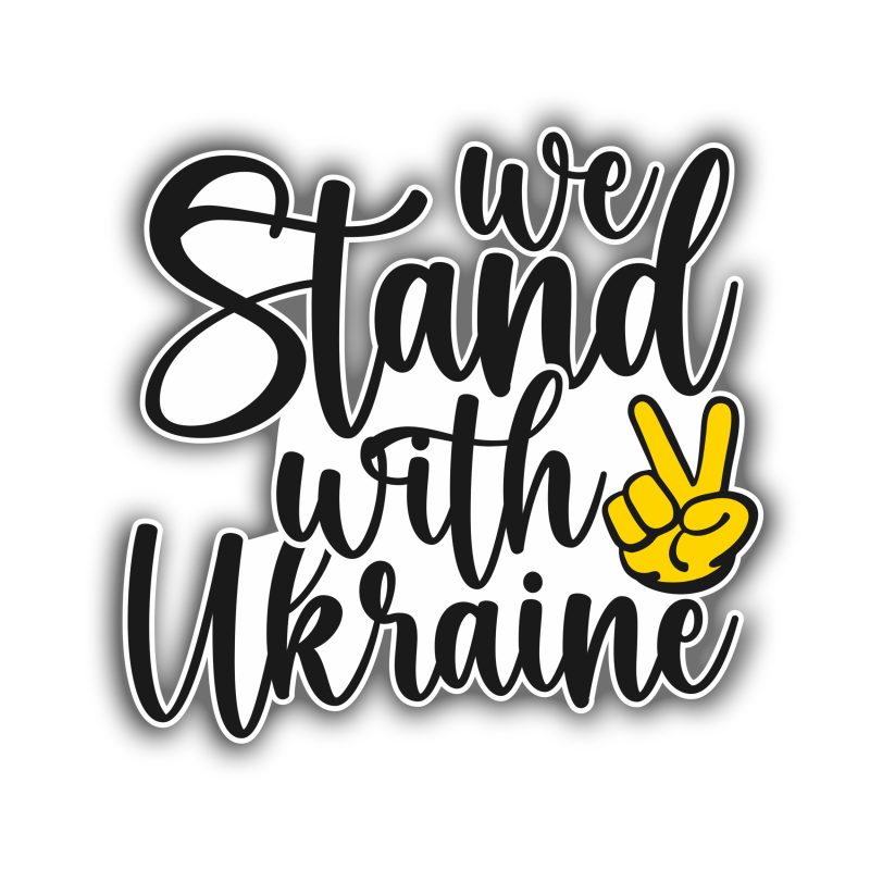 Ukraine Full Color Vinyl Decal - custom size