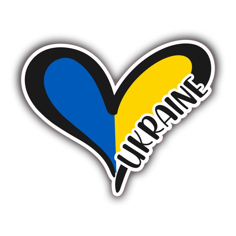Ukraine Full Color Vinyl Decal - custom size