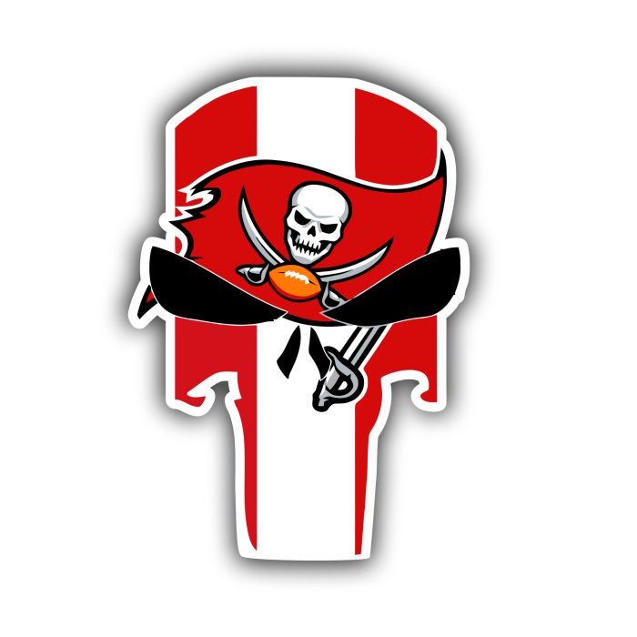 Tampa Bay Buccaneers - Skull - Temporary Tattoo