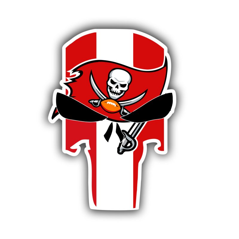 Tampa Bay Buccaneers - Skull - Temporary Tattoo