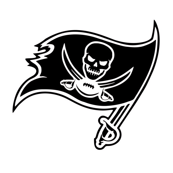 Tampa Bay Buccaneers - Flag - Vinyl Decal - Custom Size