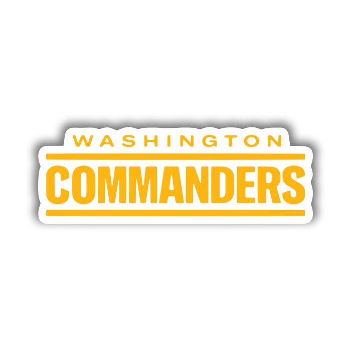 Washington Commanders - Yellow Words - Temporary Tattoo