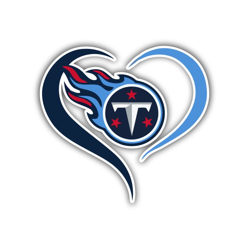 Tennessee Titans - Heart - Temporary Tattoo