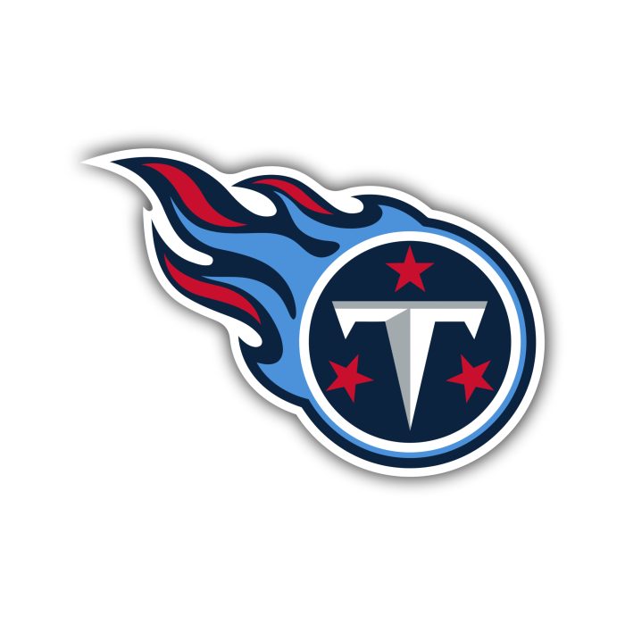 Tennessee Titans - T with Stars - Temporary Tattoo