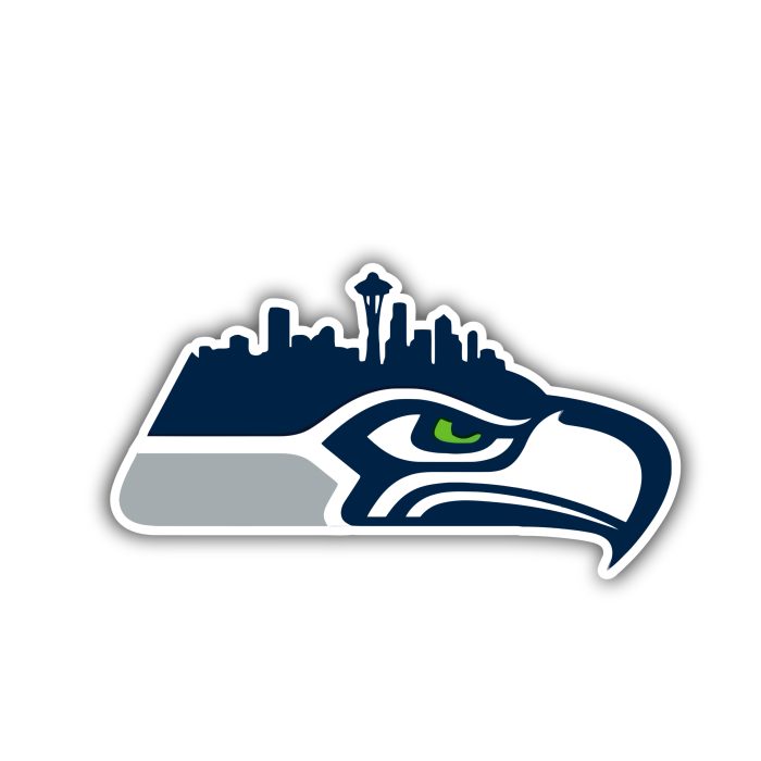 Seattle Seahawks City Line Full Color Vinyl Sticker - Custom Size