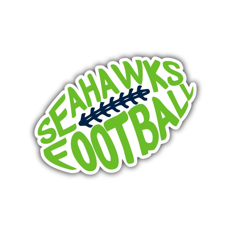 Seattle Seahawks Football Full Color Vinyl Sticker - Custom Size