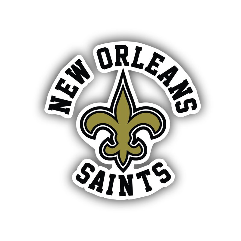 New Orleans Saints Full Color Vinyl Sticker - Custom Size