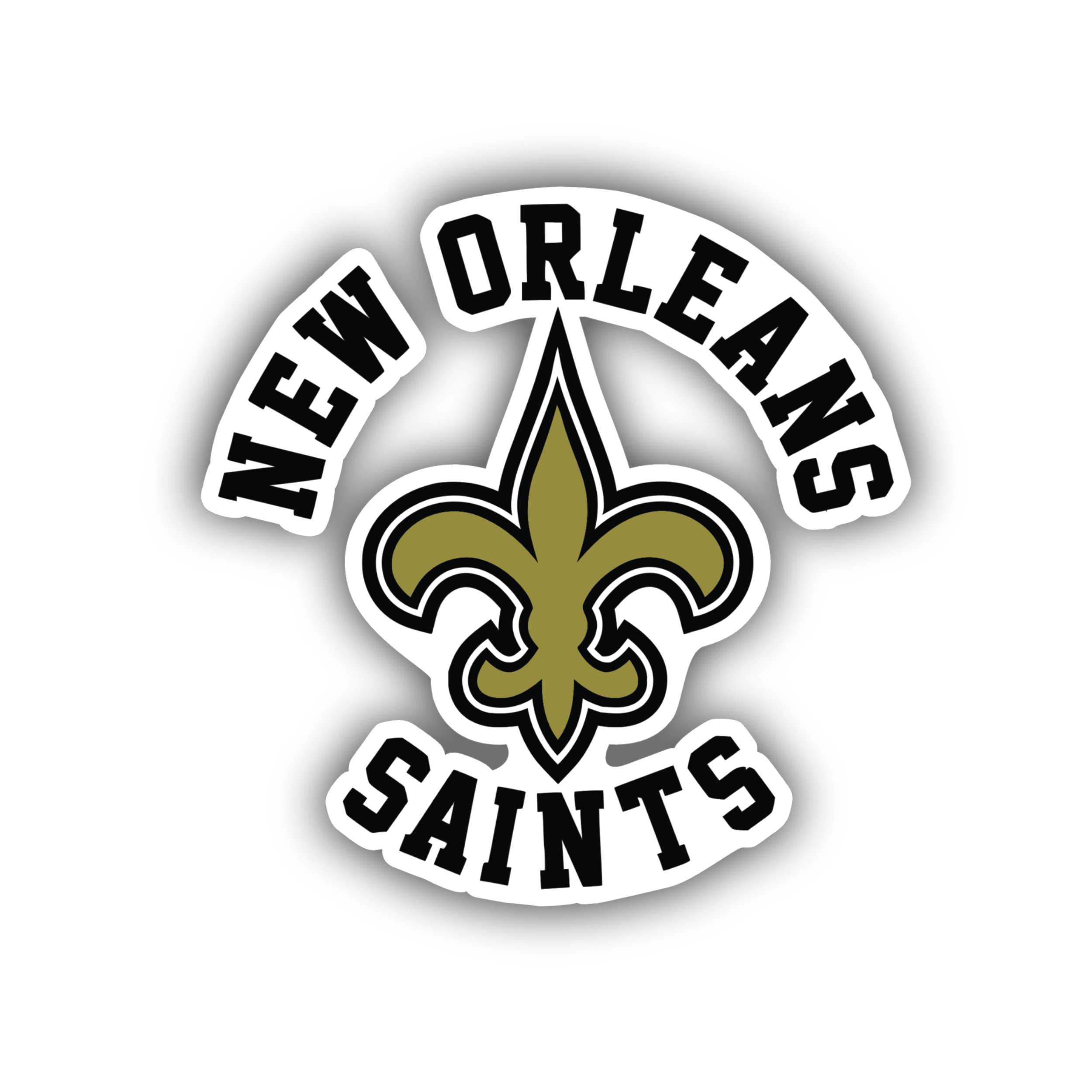 New Orleans Saints - Logo with Lettering - Temporary Tattoo