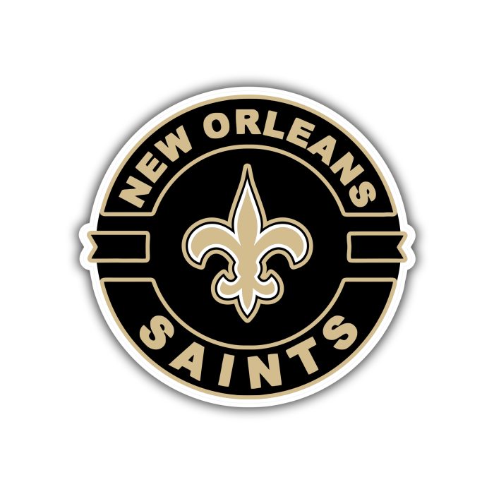 New Orleans Saints - Black Circle - Temporary Tattoo