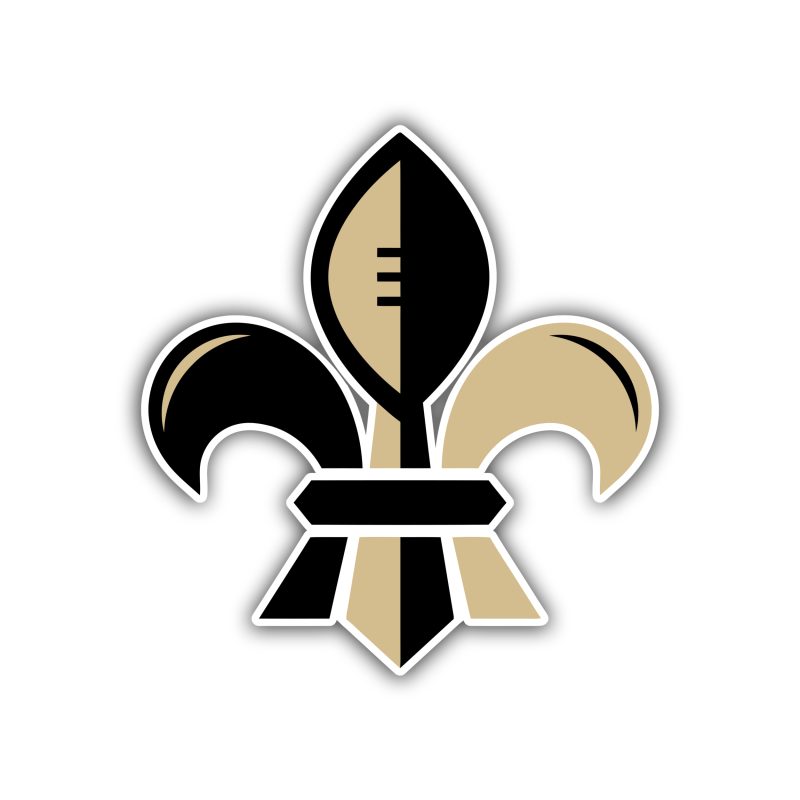 New Orleans Saints Full Color Vinyl Sticker - Custom Size
