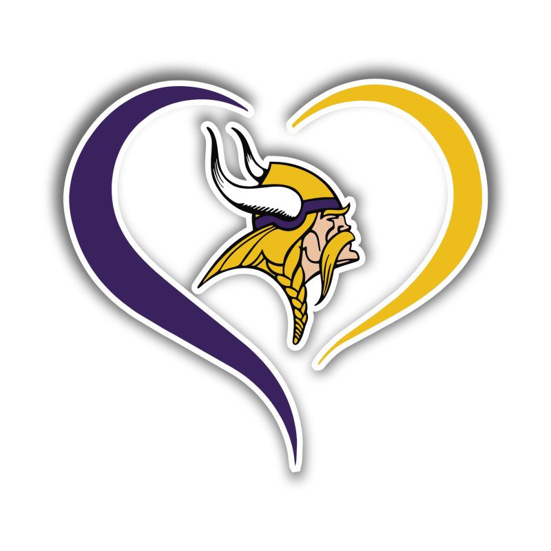 Minnesota Vikings - Heart - Temporary Tattoo