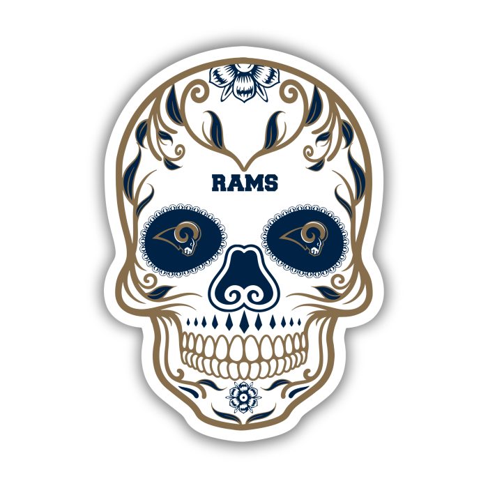 Los Angeles Rams - Sugar Skull - Temporary Tattoo