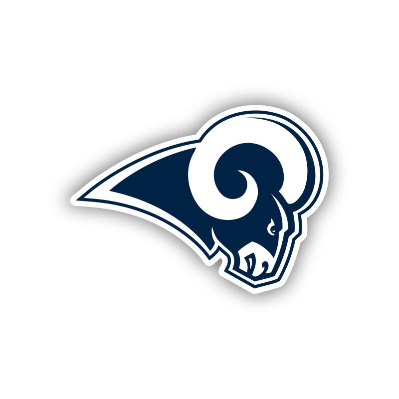 Los Angeles Rams - Blue And White Ram - Temporary Tattoo