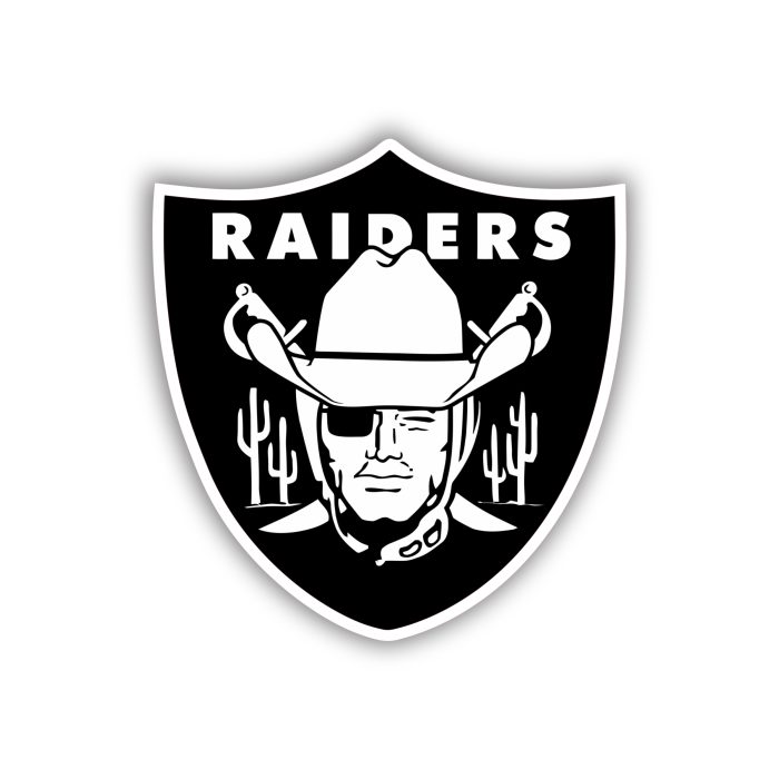 Las Vegas Raiders - Head With Shield - Temporary Tattoo