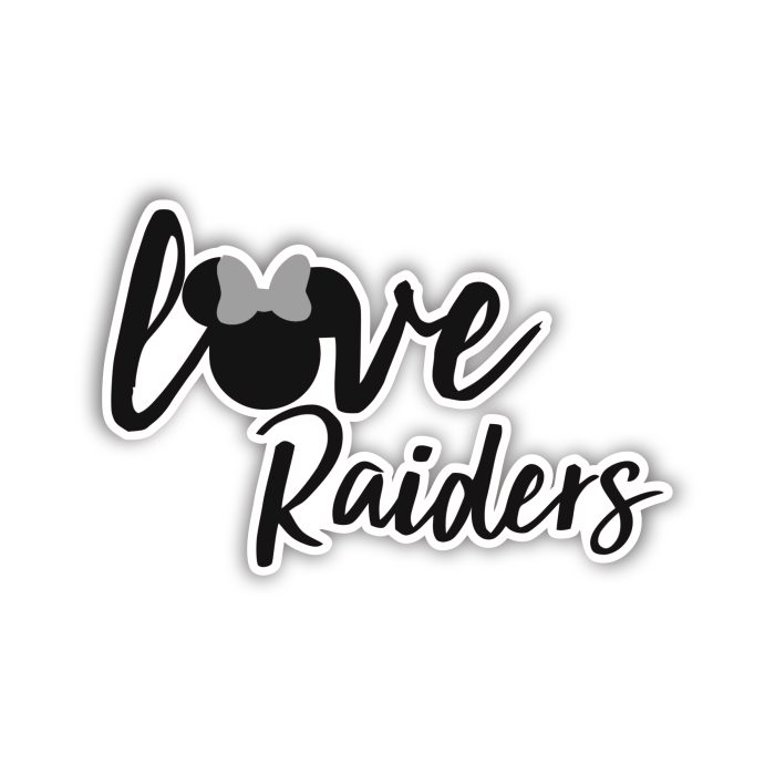 Las Vegas Raiders - Love Raiders - Temporary Tattoo