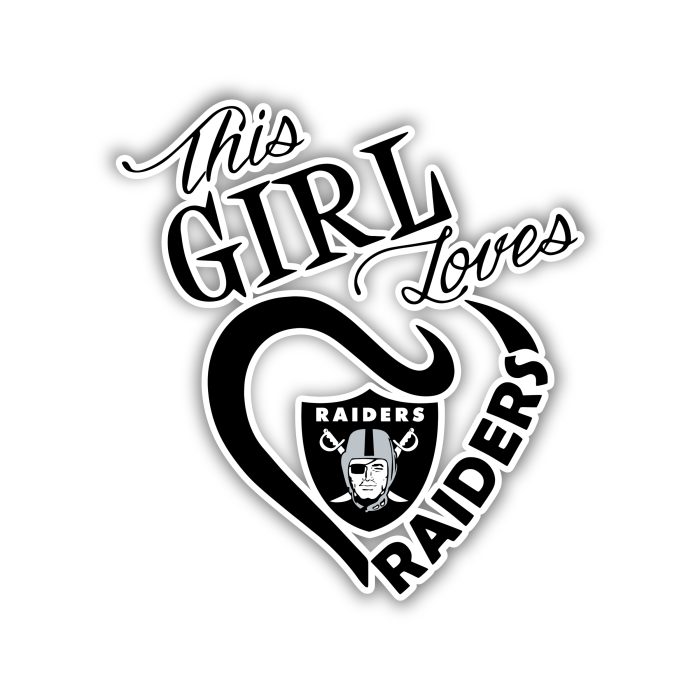 Las Vegas Raiders - This Girl Loves Raiders - Temporary Tattoo
