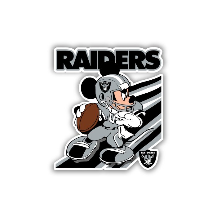 Las Vegas Raiders - Mickey With Helmet - Temporary Tattoo