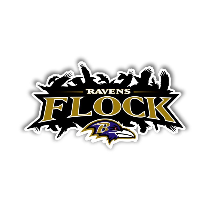 Baltimore Ravens - Flock - Temporary Tattoo