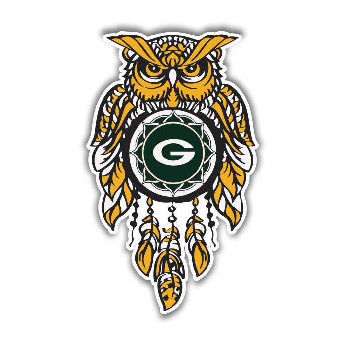 Green Bay Packers - Owl - Temporary Tattoo