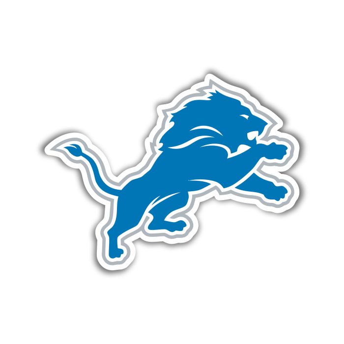 Detroit Lions - Blue Lion - Temporary Tattoo