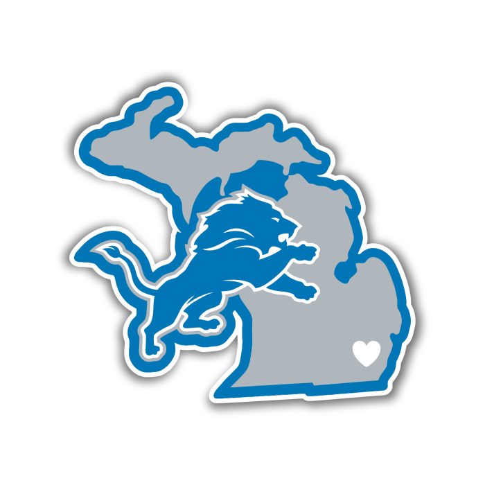 Detroit Lions - Lion Gray State - Temporary Tattoo