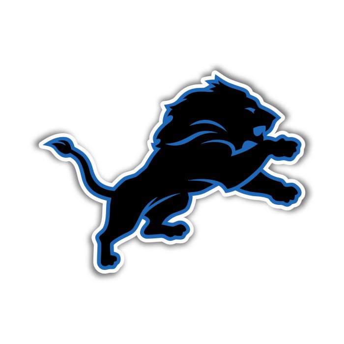 Detroit Lions - Black Lion - Temporary Tattoo