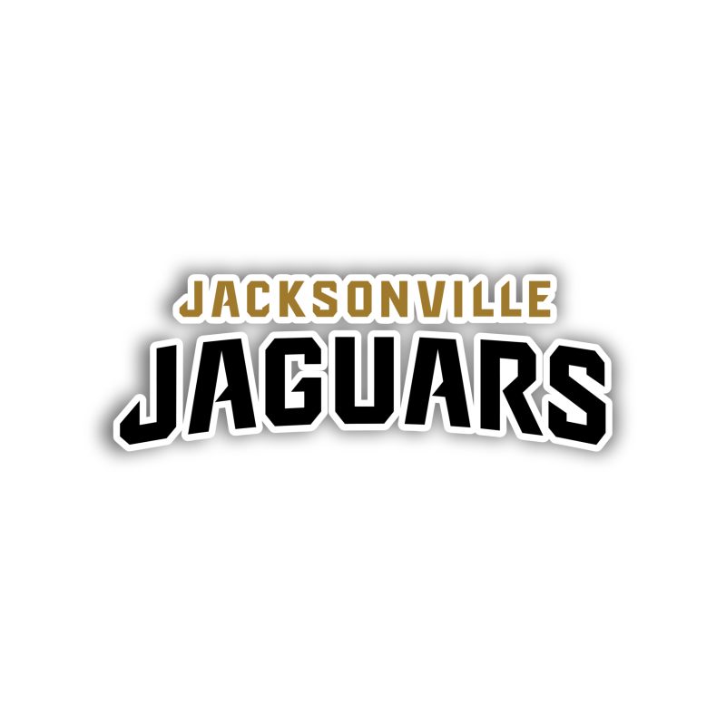 Jacksonville Jaguars - Name - Full Color Vinyl Sticker - Custom Size