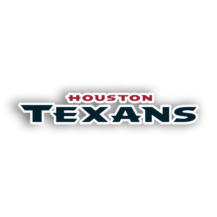 Houston Texans - Name - Full Color Vinyl Sticker - Custom Size