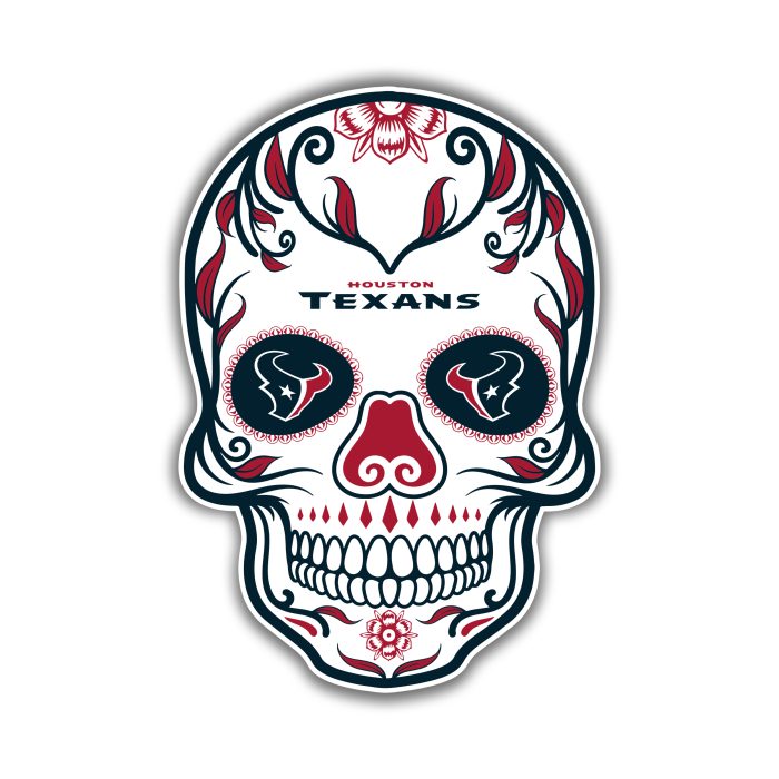 Houston Texans - Sugar Skull - Temporary Tattoo