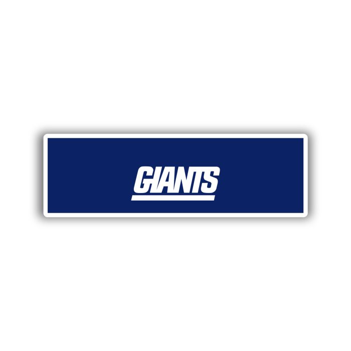 New York Giants - Rectangle With Giants - Temporary Tattoo