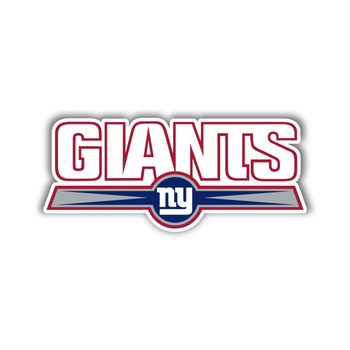New York Giants -  White Giants NY - Full Color Vinyl Sticker - Custom Size