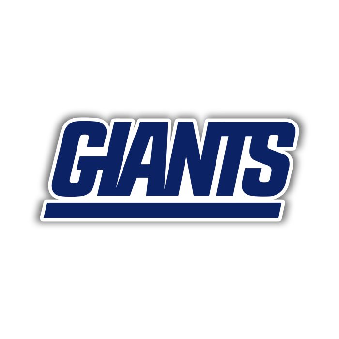 New York Giants - Dark Blue Giants - Full Color Vinyl Sticker - Custom Size