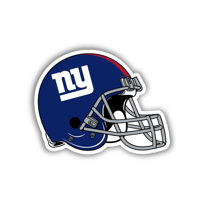 New York Giants - Helmet - Full Color Vinyl Sticker - Custom Size