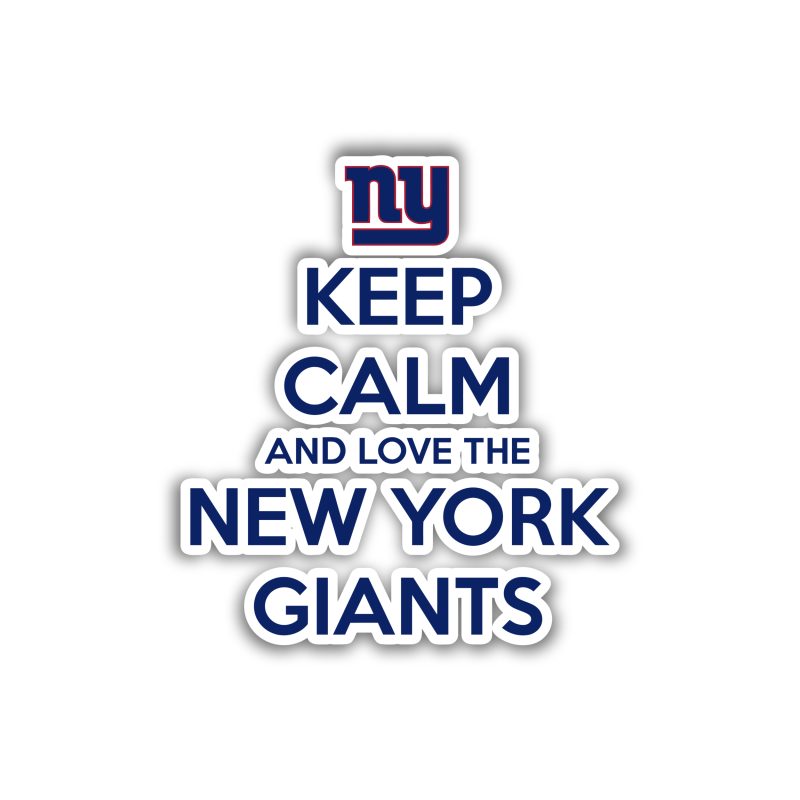New York Giants - Keep Calm - Full Color Vinyl Sticker - Custom Size