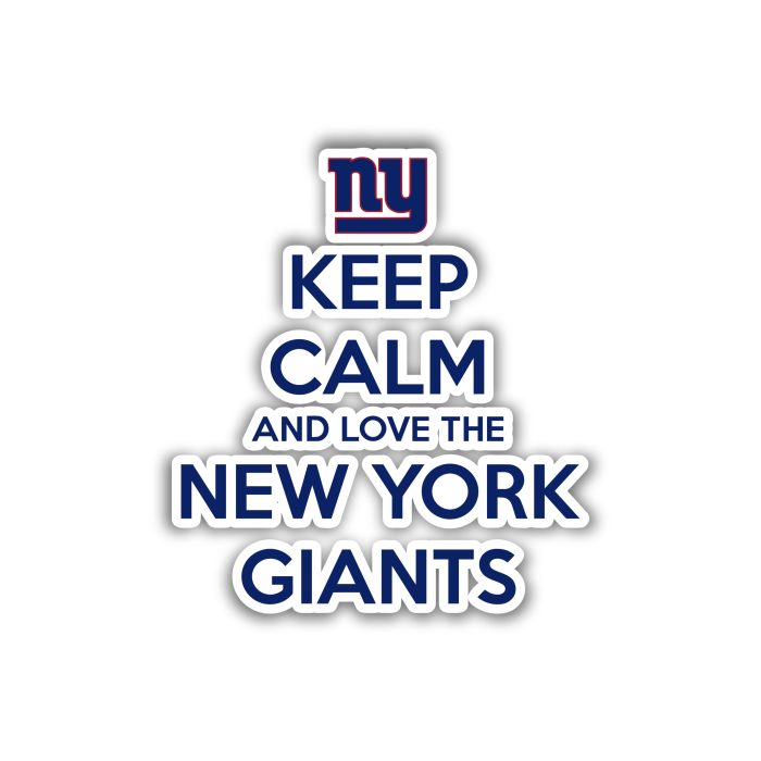 New York Giants - Keep Calm And Love The New York Giants - Temporary Tattoo