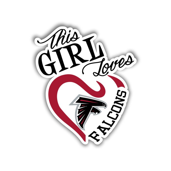 Atlanta Falcons - This Girl Loves Falcons - Temporary Tattoo