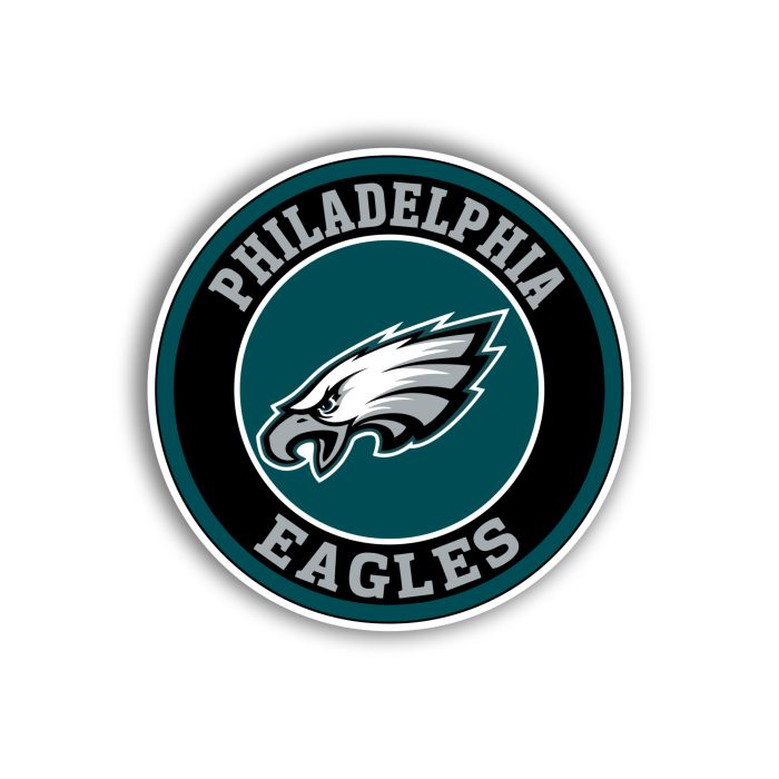 Philadelphia Eagles - Circle With Gray Letters - Temporary Tattoo