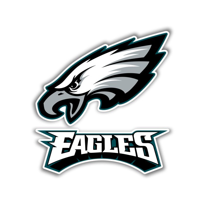 Philadelphia Eagles - Eagle Head With Name - Temporary Tattoo