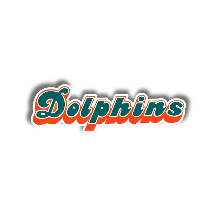 Miami Dolphins - Name - Temporary Tattoo