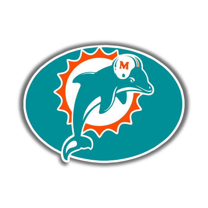 Miami Dolphins - Oval - Temporary Tattoo