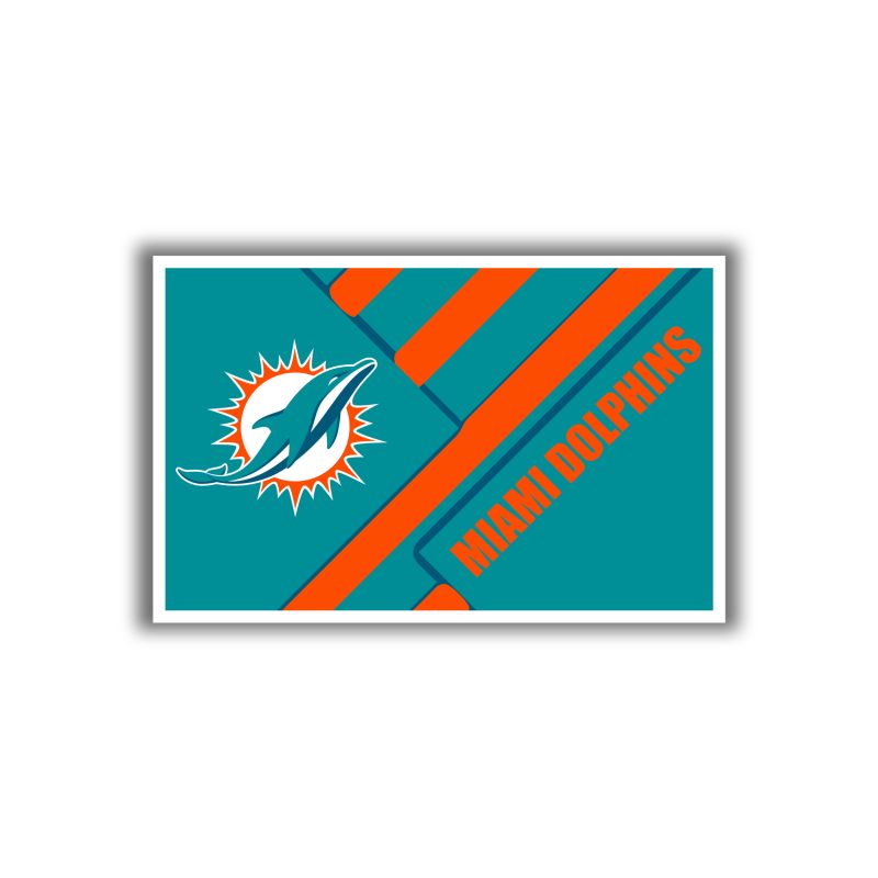 Miami Dolphins - Rectangle - Temporary Tattoo