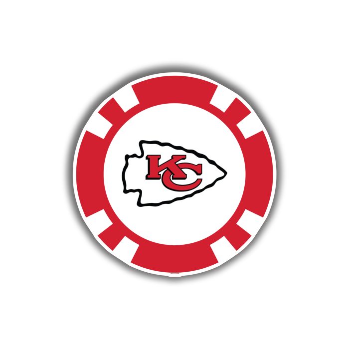 Kansas City Chiefs - Poker Chip - Temporary Tattoo