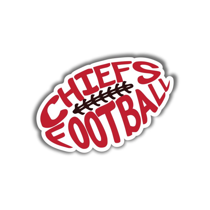 Kansas City Chiefs - Football - Full Color Vinyl Sticker – Custom Size