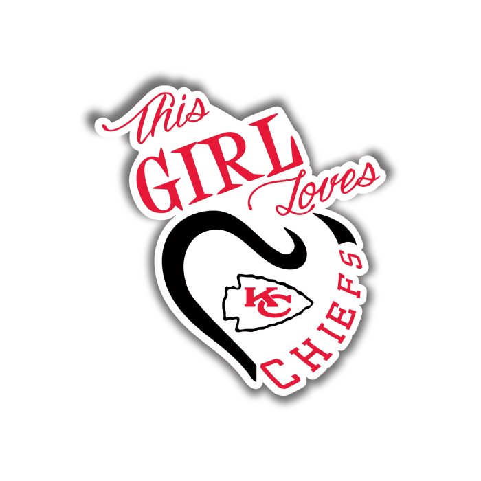 Kansas City Chiefs - This Girl Loves Chiefs - Temporary Tattoo