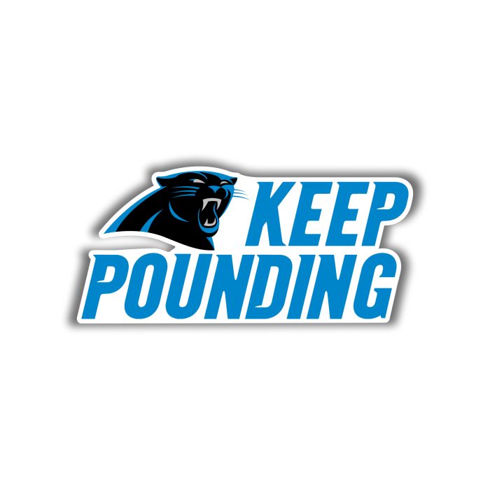 Carolina Panthers - Keep Pounding - Temporary Tattoo
