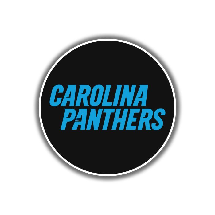 Carolina Panthers Full Color Vinyl Decal - Circle - Custom Size