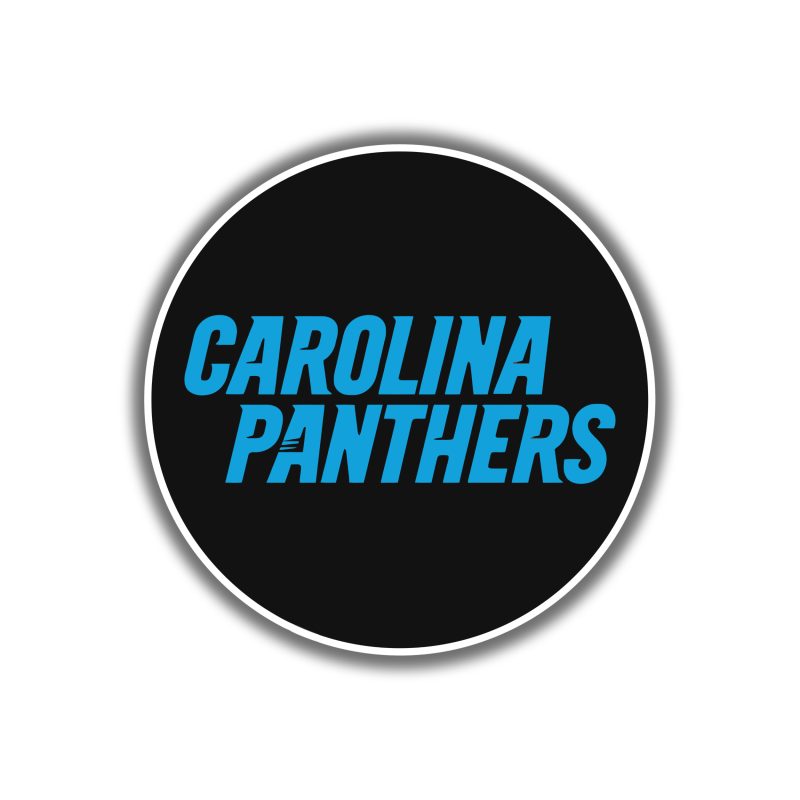 Carolina Panthers Full Color Vinyl Decal - Circle - Custom Size